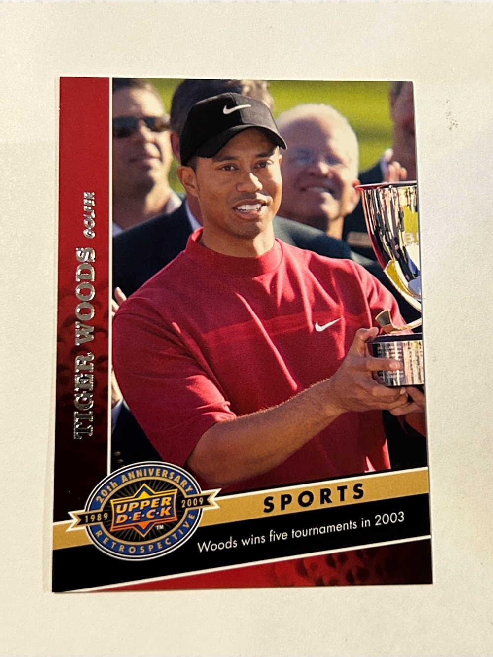2009 Upper Deck Tiger Woods 20th Anniversary card #1820